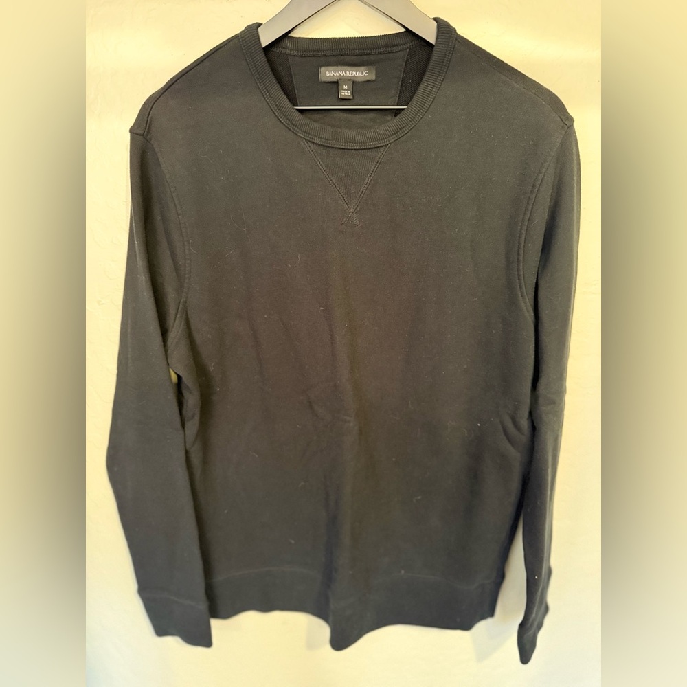 Banana Republic Men's Black Crewneck Sweater M